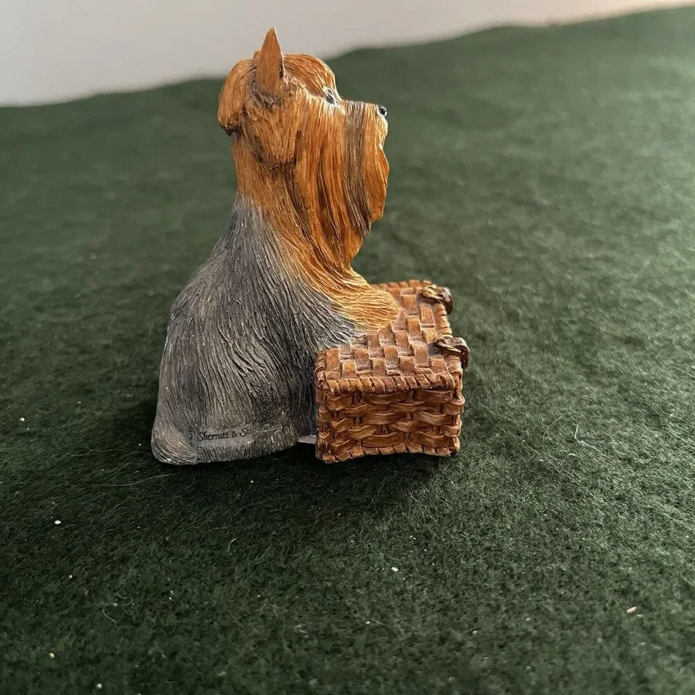 2003 Yorkshire Terrier w/ Picnic Basket Figurine 2.5